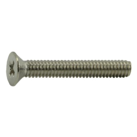 Midwest Fastener #1-72 x 1/2 in Phillips Flat Machine Screw, Plain 18-8 Stainless Steel, 25 PK 64096